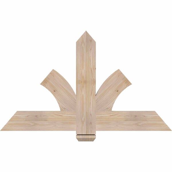 Ekena Millwork Redmond Smooth Timber Gable Bracket, Douglas Fir, 48"W x 28"H x 1 1/2"D x 5 1/2"F, 14/12 Pitch GBW048X28X0206RED00SDF - main